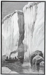 Een prachtige leiding door een gespleten ijsberg, gepubliceerd in Londen 1886